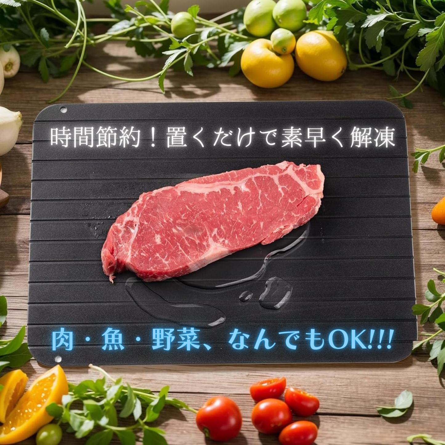 【時間節約！置くだけで素早く解凍】Mbizzy™ 解凍プレート